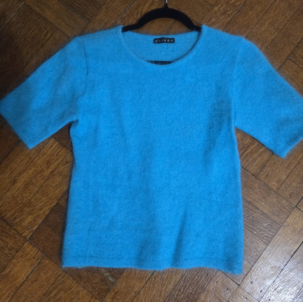 Grinda Angora Plush Shortsleeve Sweater Sz Med Nwot Hp🔥🔥🔥